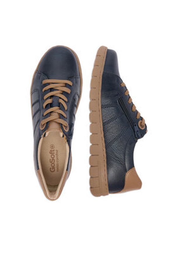 Go Soft Sneakersy CEO-WI23-GHANA-12 Granatowy. Kolor: niebieski. Materiał: skóra