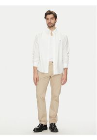 TOMMY HILFIGER - Tommy Hilfiger Chinosy Denton MW0MW37717 Beżowy Slim Fit. Kolor: beżowy. Materiał: bawełna #5