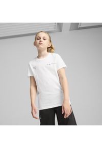 Puma - Młodzieżowa koszulka BMW M Motorsport ESS+ z logo PUMA White. Kolor: biały