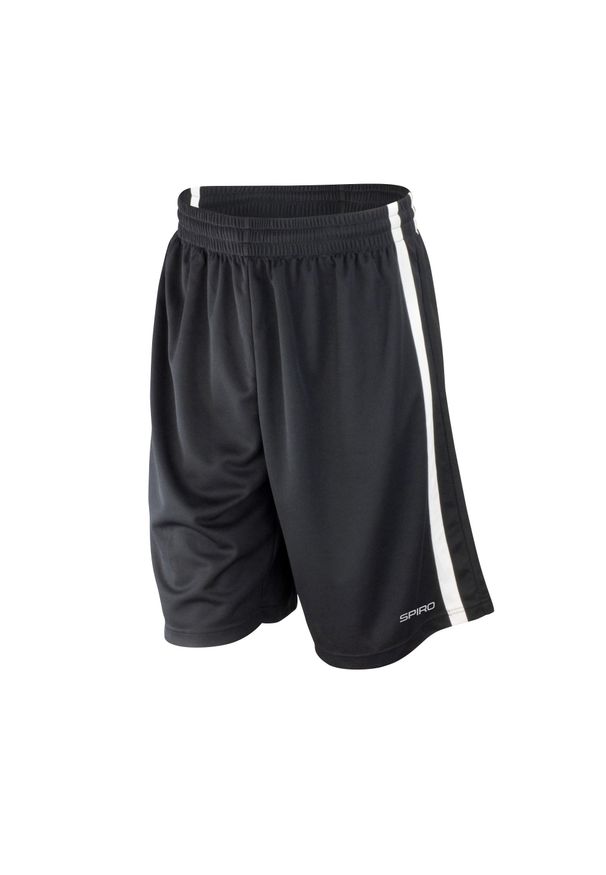 SPIRO - Letnie Męskie Spodenki Sportowe Koszykówka. Kolor: czarny, wielokolorowy, biały. Sezon: lato. Sport: koszykówka