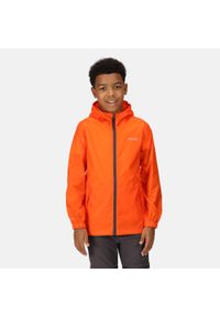 Regatta - Dziecięca kurtka trekkingowa kieszonkowa Pack It Jacket III. Kolor: wielokolorowy, pomarańczowy, żółty. Materiał: poliamid. Sport: turystyka piesza