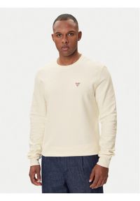 Guess Jeans Longsleeve M4BI77 KCII1 Écru Regular Fit. Materiał: bawełna. Długość rękawa: długi rękaw