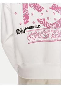 Karl Lagerfeld Jeans Bluza 245J1801 Biały Regular Fit. Kolor: biały. Materiał: bawełna #4