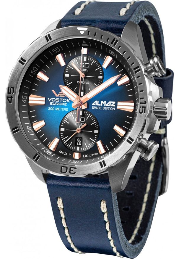 Zegarek Vostok Europe Zegarek męski Vostok Europe 6S11-320A675 niebieski. Kolor: niebieski