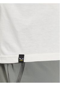 Salewa T-Shirt Solidlogo Dry 27018 Biały Regular Fit. Kolor: biały. Materiał: syntetyk #3