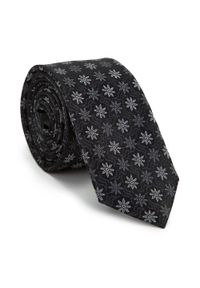 Wittchen - Krawat jedwabny wzorzysty czarno-szary. Kolor: wielokolorowy, czarny, szary. Materiał: jedwab. Styl: klasyczny, elegancki #1