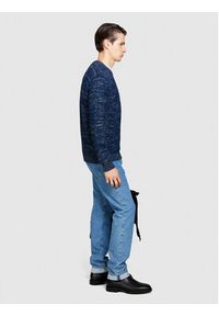 Sisley Sweter 117GT102V Granatowy Regular Fit. Kolor: niebieski. Materiał: bawełna #2