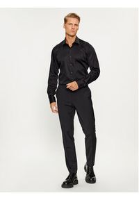 Karl Lagerfeld - KARL LAGERFELD Koszula 605036 534602 Czarny Modern Fit. Typ kołnierza: dekolt w karo. Kolor: czarny. Materiał: bawełna #2