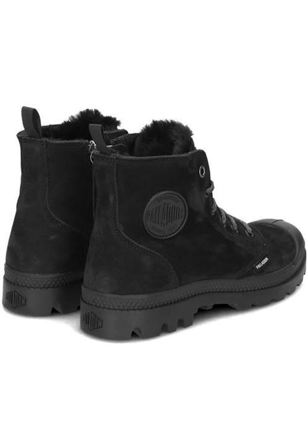 Buty do chodzenia damskie Palladium Pampa HI. Kolor: czarny. Materiał: guma, skóra, tkanina, materiał, syntetyk. Sport: turystyka piesza