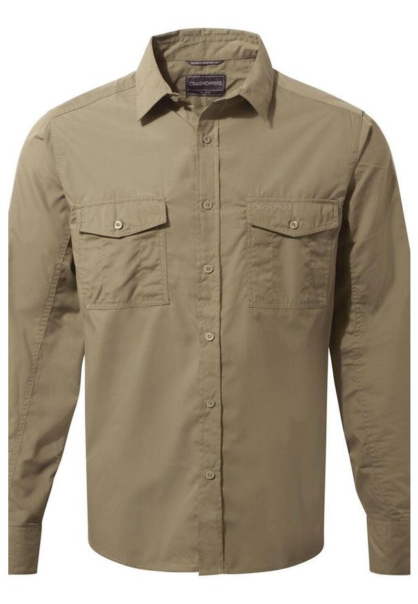 CRAGHOPPERS - Koszula turystyczna męska Craghoppers Kiwi LS Shirt. Kolor: brązowy