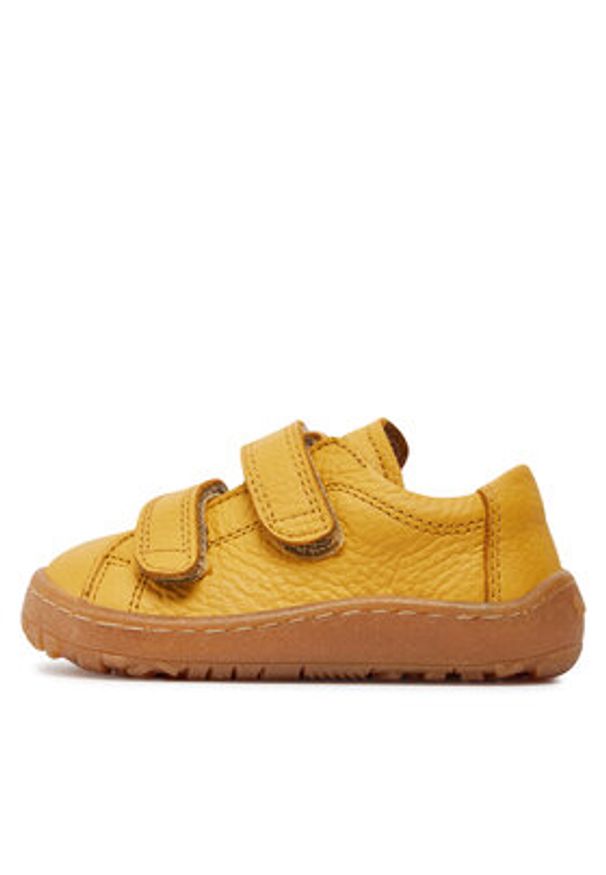 Froddo Sneakersy Barefoot Base G3130240-6 M Żółty. Kolor: żółty. Materiał: skóra