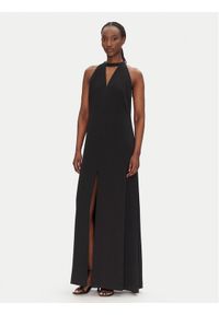 ACCESS FASHION Sukienka wieczorowa 53-3388-145 Czarny Regular Fit. Kolor: czarny. Materiał: syntetyk. Styl: wizytowy