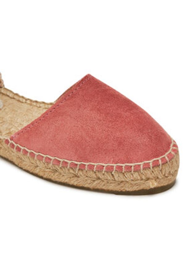 Manebi Espadryle Hamptons Flat Valenciana Espadrilles R 7.0 P0 Bordowy. Kolor: czerwony. Materiał: skóra, zamsz