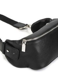 Kazar - Czarna nerka męska. Kolor: czarny. Materiał: skóra #6