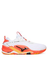 Mizuno Buty halowe Wave Stealth Neo 2 X1GA2400 Pomarańczowy. Kolor: pomarańczowy. Materiał: skóra. Model: Mizuno Wave