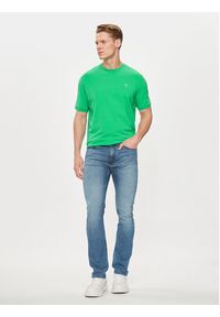 Karl Lagerfeld - KARL LAGERFELD T-Shirt 755055 542221 Zielony Regular Fit. Typ kołnierza: dekolt w karo. Kolor: zielony. Materiał: bawełna #4