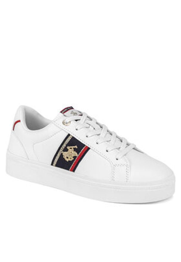 Beverly Hills Polo Club Sneakersy V12-722 Biały. Kolor: biały. Materiał: skóra