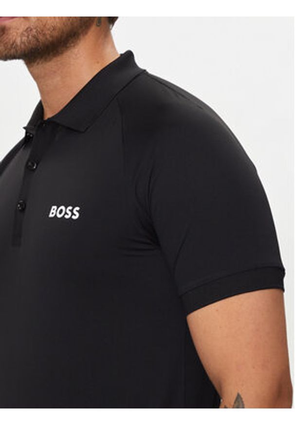 BOSS - Boss Polo Patteo MB 15 50519853 Czarny Slim Fit. Typ kołnierza: polo. Kolor: czarny. Materiał: syntetyk