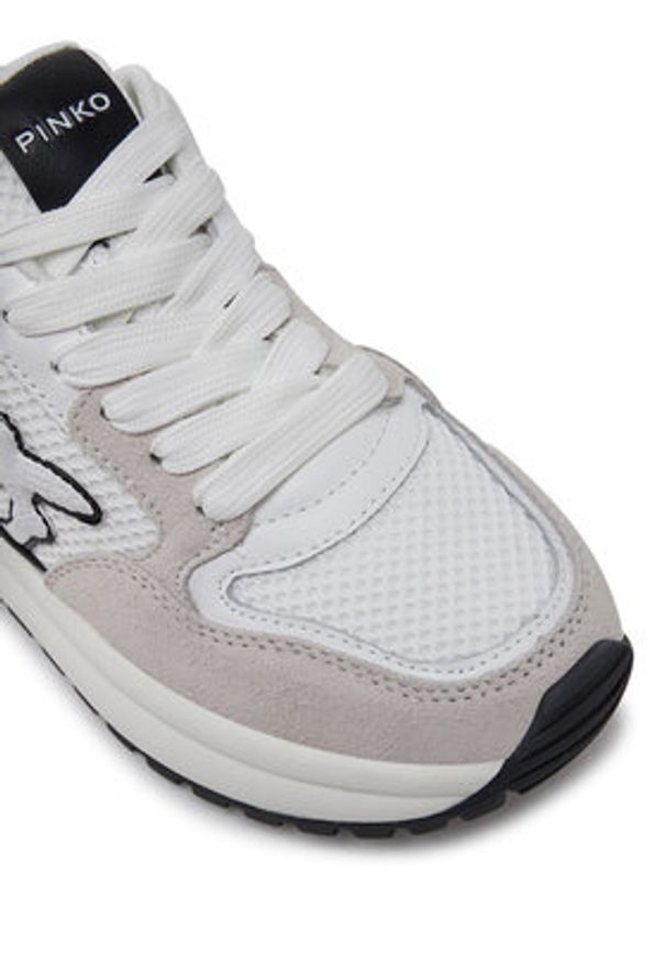 Pinko - PINKO Sneakersy Gem 07 SS0055 P074 Biały. Kolor: biały. Materiał: materiał