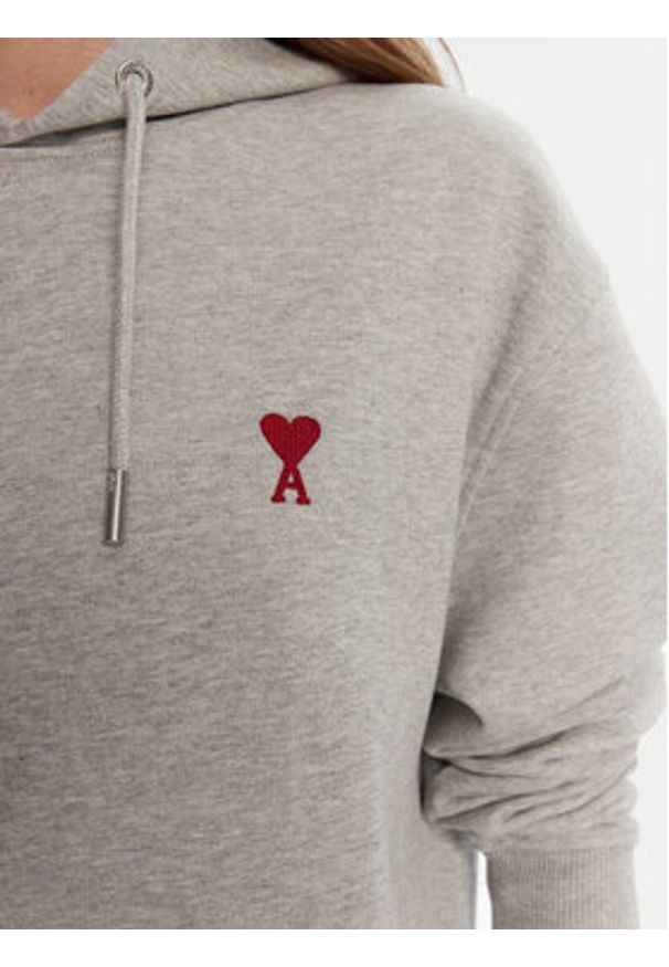 AMI PARIS - AMI Paris Bluza BFUSW235.730 Szary Regular Fit. Kolor: szary. Materiał: bawełna