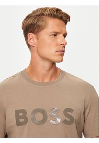 BOSS T-Shirt Mirror 2 50525087 Beżowy Regular Fit. Kolor: beżowy. Materiał: bawełna #5