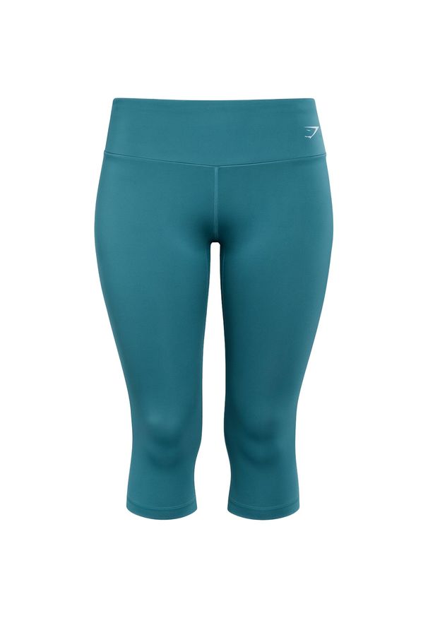GYMSHARK - Legginsy treningowe damskie Gymshark Training Cropped. Kolor: niebieski. Sport: fitness