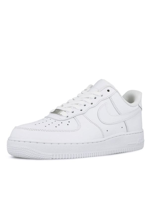Nike - Buty do chodzenia dla dorosłych Air Force 1 Triple White. Kolor: biały. Materiał: syntetyk, tkanina, skóra, materiał. Model: Nike Air Force. Sport: turystyka piesza