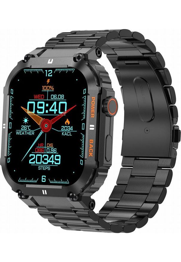 Smartwatch Gravity GT6-2 Czarny. Rodzaj zegarka: smartwatch. Kolor: czarny