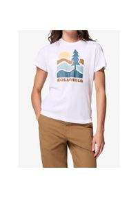 columbia - Koszulka z nadrukiem damska Columbia Ruby Springs Graphic Fitted. Kolor: biały. Wzór: nadruk #1