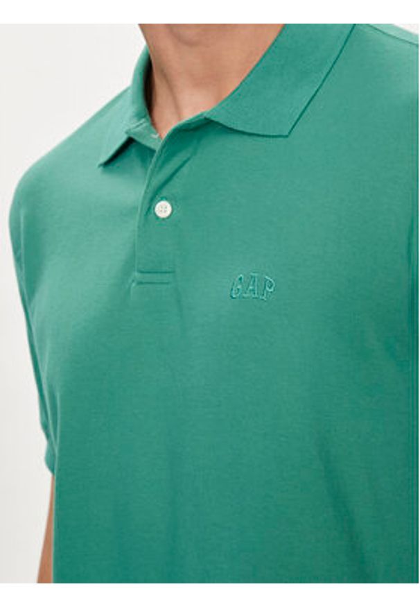 GAP - Gap Polo 586306-16 Zielony Regular Fit. Typ kołnierza: polo. Kolor: zielony. Materiał: bawełna