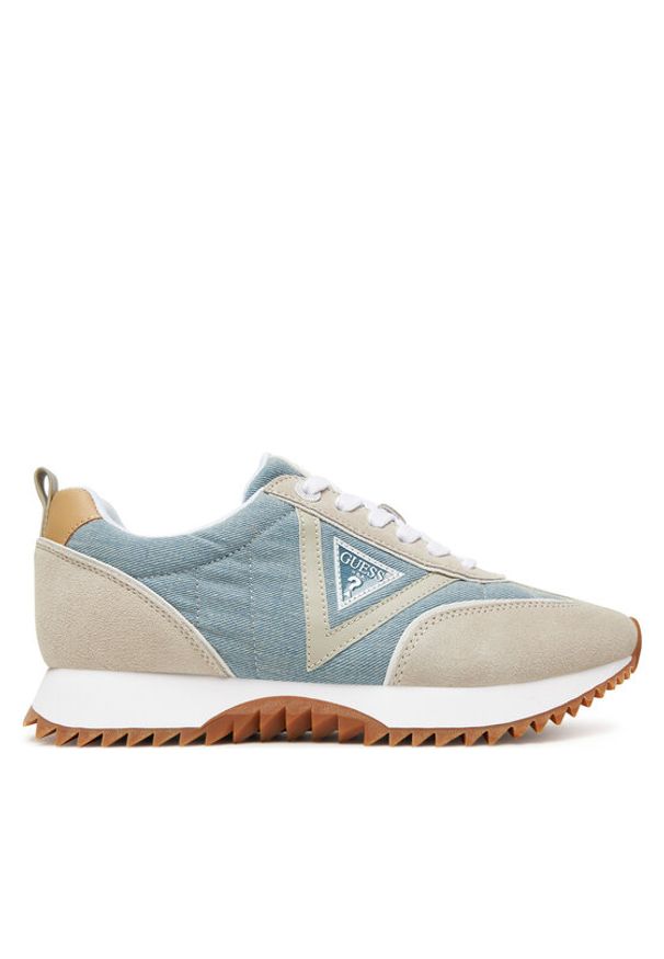 Guess Sneakersy FLTBAI DEN12 Niebieski. Kolor: niebieski. Materiał: zamsz, skóra