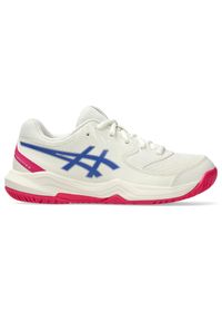Buty tenisowe dla dzieci Asics Gel-dedicate 8 Gs. Kolor: biały. Materiał: syntetyk. Sport: tenis #1