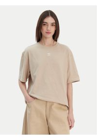 Adidas - adidas T-Shirt Essentials Boyfriend KD1368 Beżowy Oversize. Kolor: beżowy. Materiał: bawełna #1