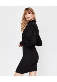 ISABEL MARANT - Czarna sukienka Divya. Kolor: czarny. Materiał: wełna, bawełna. Długość rękawa: długi rękaw. Styl: wizytowy #4