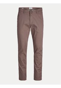 Jack & Jones - Jack&Jones Chinosy Marco 12150148 Brązowy Slim Fit. Kolor: brązowy. Materiał: bawełna #6
