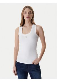 Fracomina Top FP26ST2001J40101 Biały Slim Fit. Kolor: biały. Materiał: bawełna #1