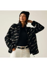Regatta - Polar damski rozsuwany Frankie Borg. Kolor: czarny. Materiał: polar. Długość rękawa: raglanowy rękaw. Sport: turystyka piesza #1