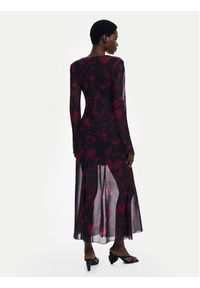Desigual Sukienka koktajlowa Ratan 25WWVW24 Bordowy Regular Fit. Kolor: czerwony. Materiał: syntetyk. Styl: wizytowy