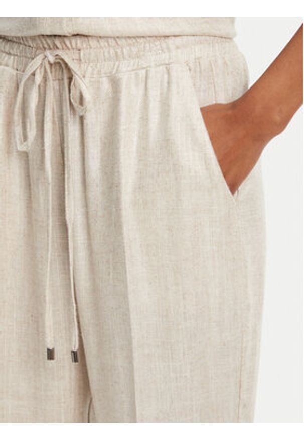 ACCESS FASHION Spodnie materiałowe 53-5123-421 Beżowy Regular Fit. Kolor: beżowy. Materiał: wiskoza