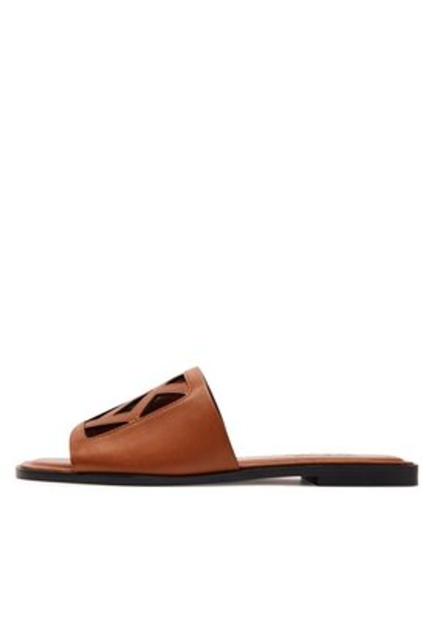 DKNY Klapki Jalila K1494653 Brązowy. Kolor: brązowy. Materiał: skóra