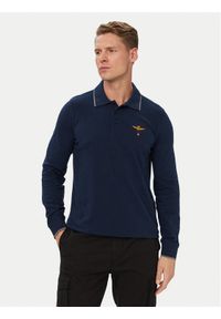 Aeronautica Militare Polo 262PO1653UP00082 Granatowy Regular Fit. Typ kołnierza: polo. Kolor: niebieski. Materiał: bawełna #1
