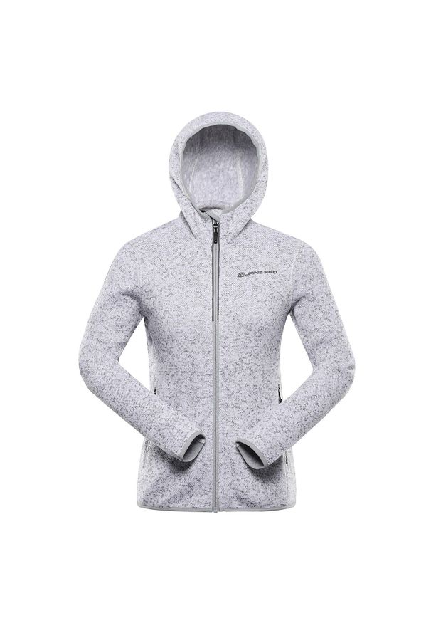 ALPINE PRO - Bluza damska polarowa z kapturem Alpine Pro Zega 2. Typ kołnierza: kaptur. Kolor: szary. Materiał: polar. Sport: turystyka piesza, wspinaczka