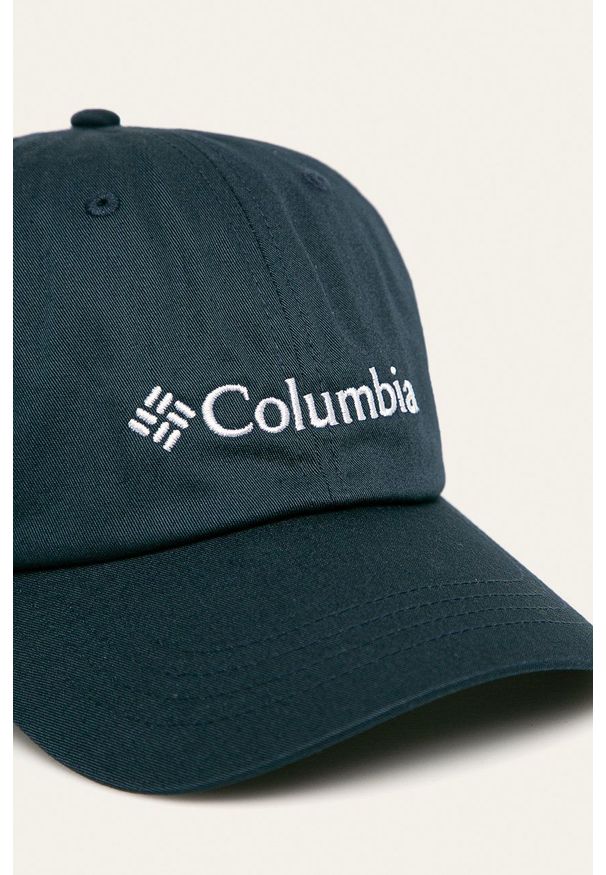 columbia - Columbia - Czapka. Kolor: niebieski. Materiał: włókno, syntetyk. Wzór: jednolity, ze splotem