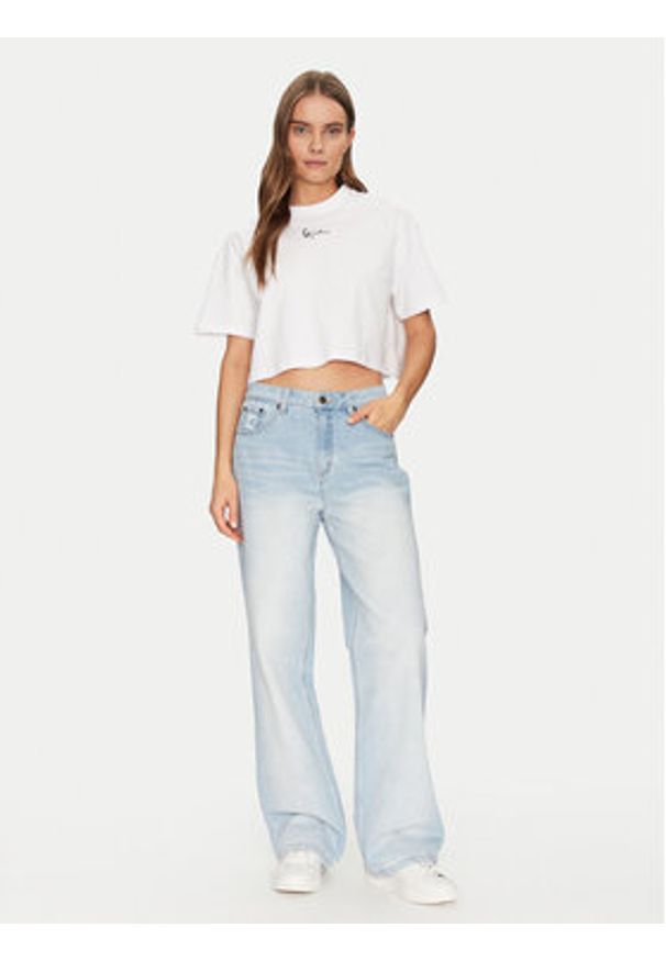 Karl Kani T-Shirt 6137873 Biały Cropped Fit. Kolor: biały. Materiał: bawełna