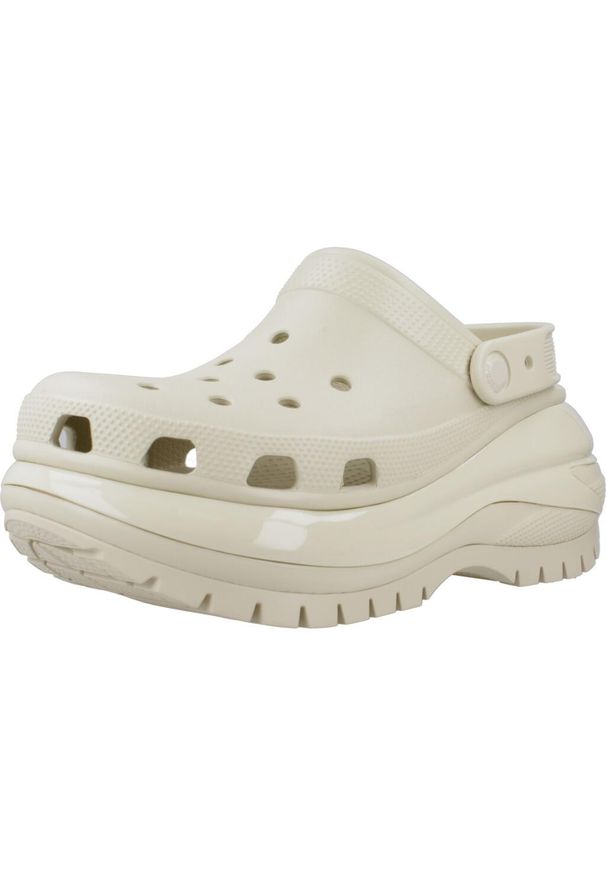 Tenisówki Crocs Model Classic Mega Crush Clog Kolor Biały. Kolor: brązowy, beżowy, wielokolorowy. Materiał: syntetyk, materiał. Styl: sportowy