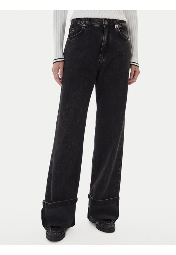 Pinko - PINKO Jeansy Wanda 105541 A2RR Czarny Regular Fit. Kolor: czarny