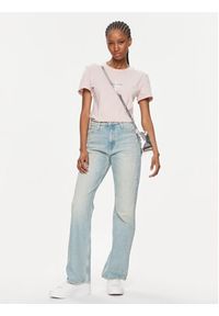 Calvin Klein Jeans T-Shirt Monologo Slim Tee J20J222564 Różowy Slim Fit. Kolor: różowy. Materiał: bawełna #3