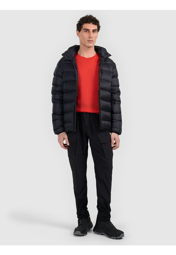 4f - 4F Kurtka puchowa trekkingowa z wypełnieniem naturalnym męska - czarna XL. Kolor: czarny. Materiał: puch. Technologia: Primaloft. Sport: turystyka piesza, wspinaczka