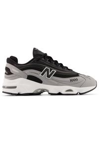 Buty unisex New Balance M1000A – szare. Kolor: szary. Materiał: skóra, materiał. Szerokość cholewki: normalna