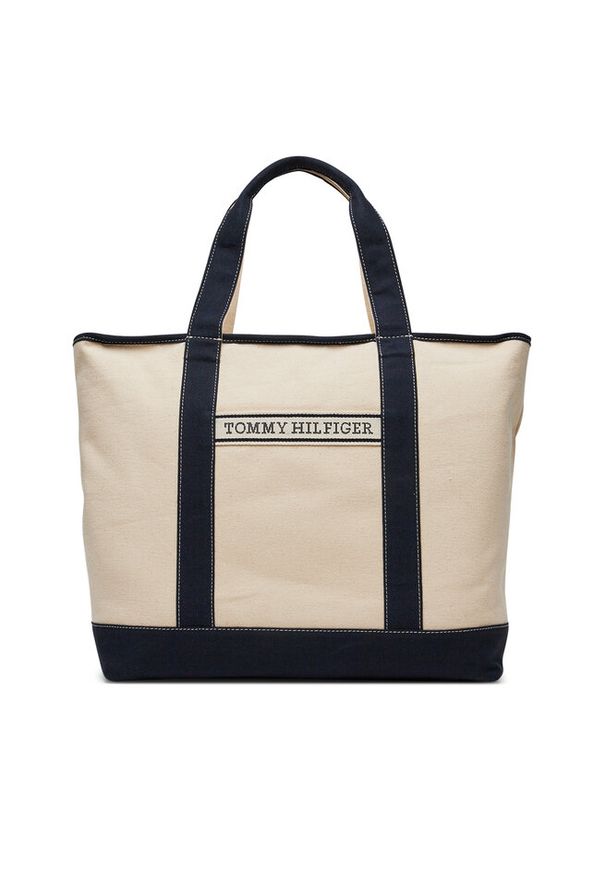 TOMMY HILFIGER - Torebka Tommy Hilfiger. Kolor: beżowy